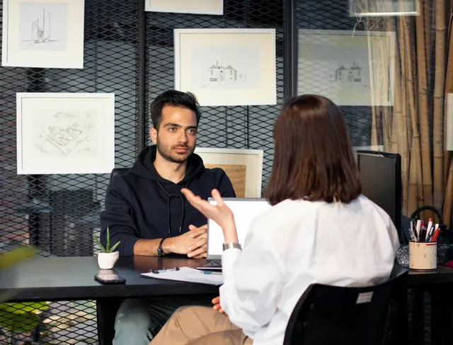 Recruiter interviewing a candidate