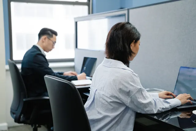 Professionals working in the office